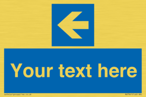 Custom Mandatory directional sign, blue arrow left